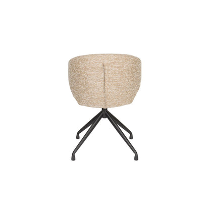 White Label Living Eetkamerstoel Balado Draaibaar Bruin Beige