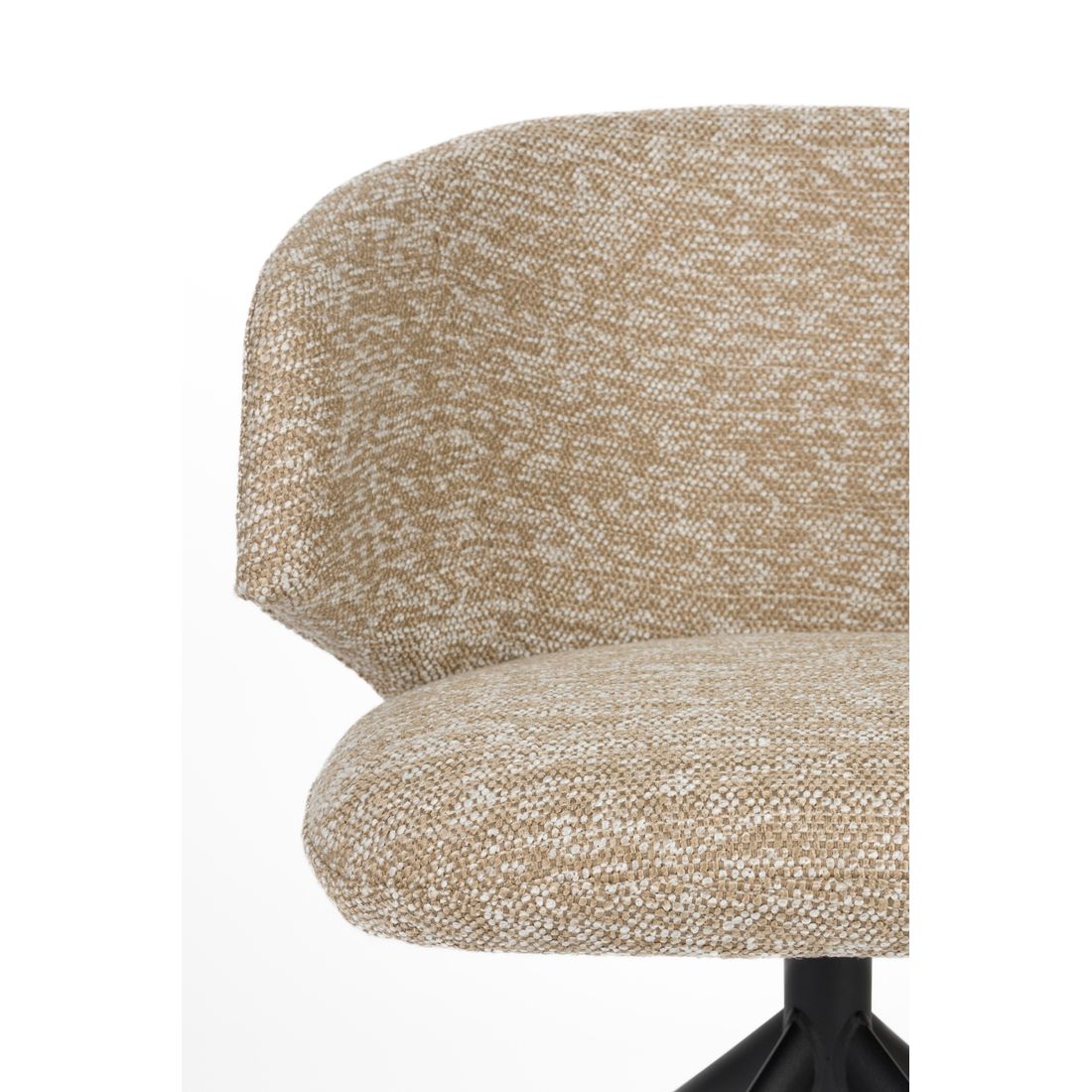 White Label Living Eetkamerstoel Balado Draaibaar Bruin Beige