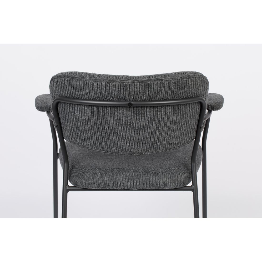 White Label Living Eetkamerstoel Jolien Zwart Donkergrijs