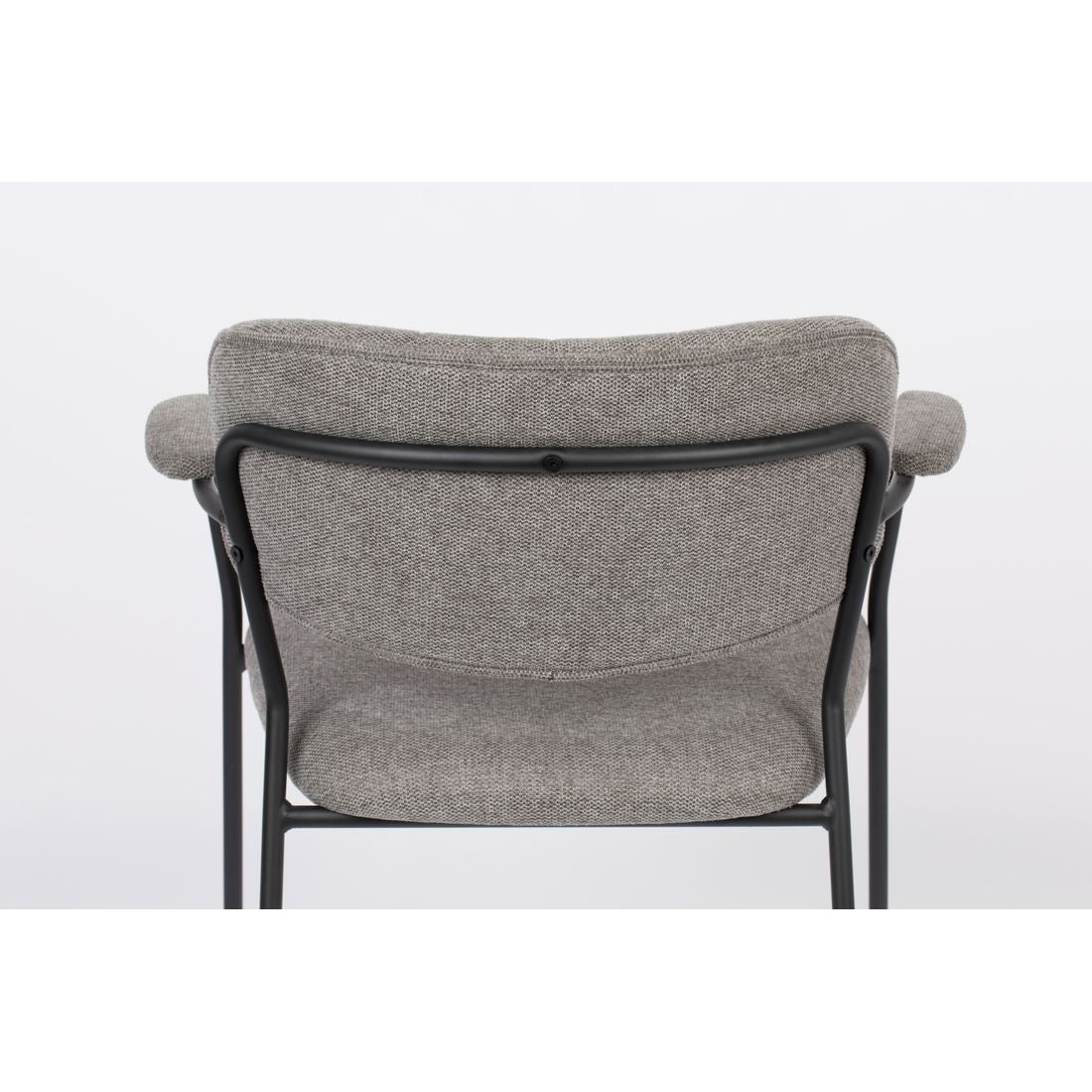 White Label Living Eetkamerstoel Jolien Zwart Grijs