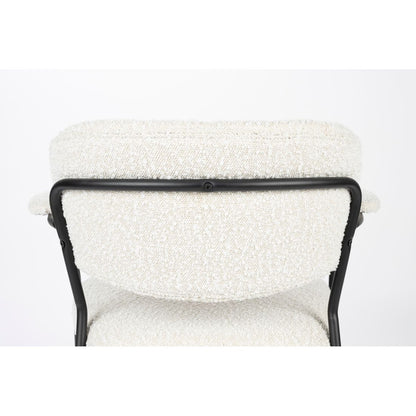 White Label Living Eetkamerstoel Jolien Zwart Wit