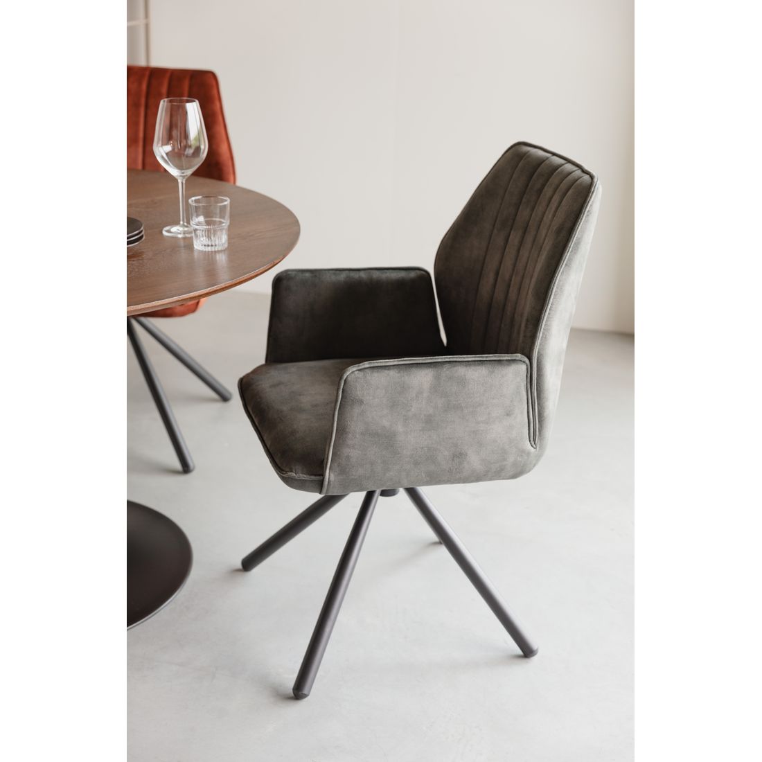 White Label Living Eetkamerstoel Jamie Groen