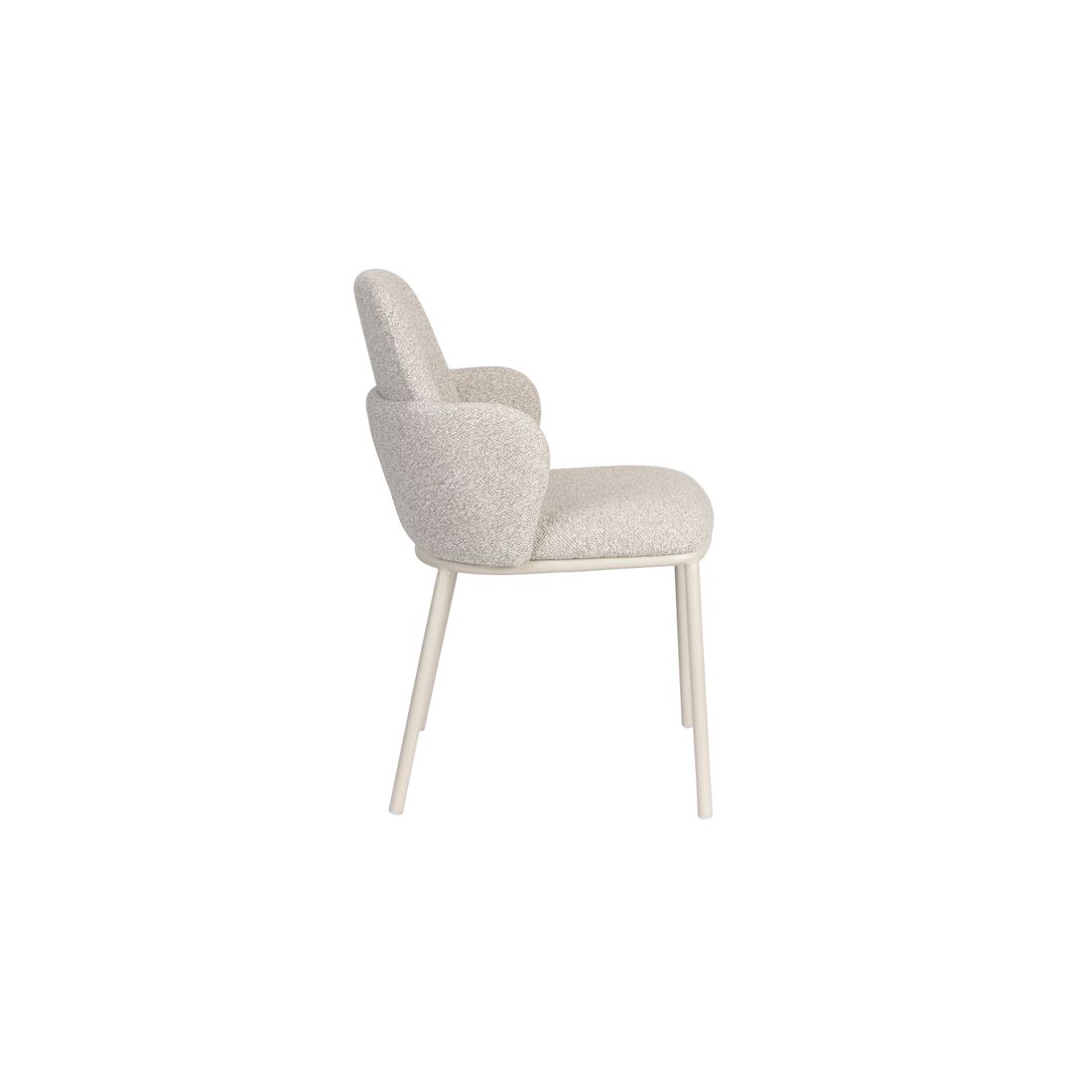 White Label Living Eetkamerstoel Jerrico Grijs Beige