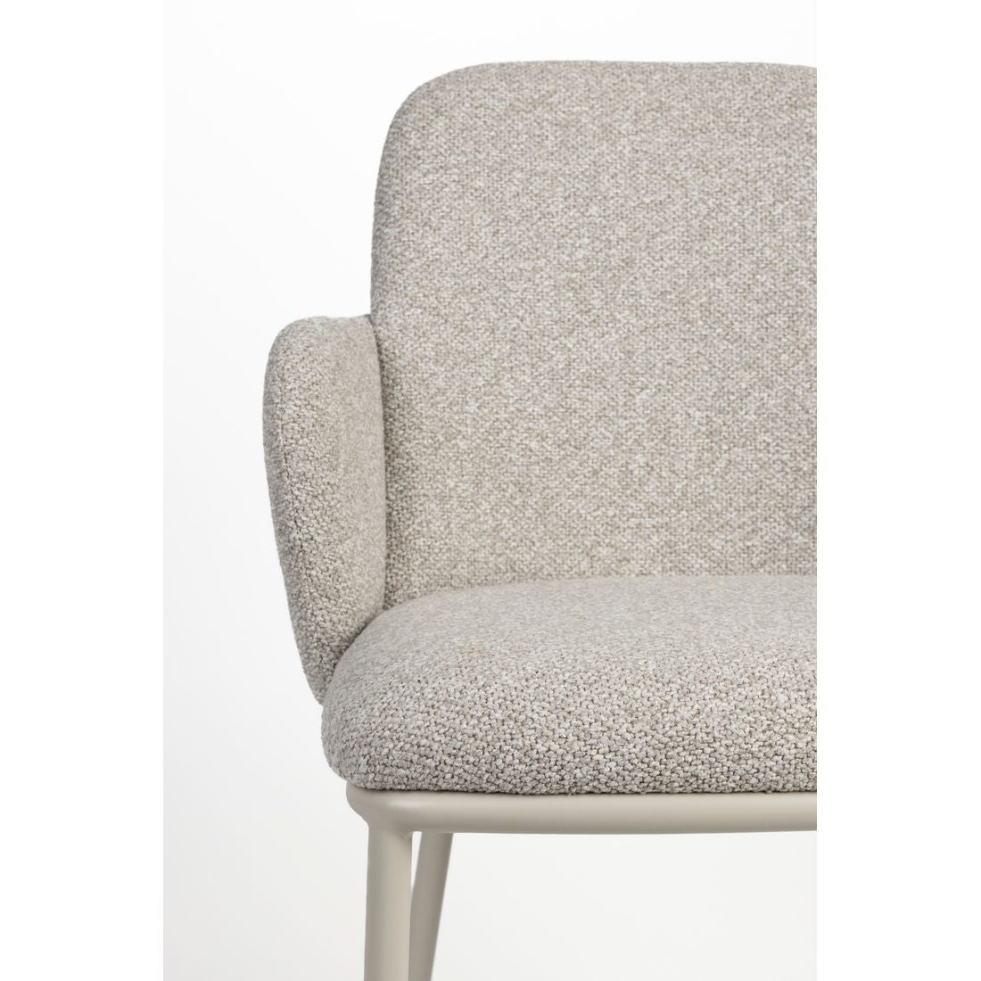 White Label Living Eetkamerstoel Jerrico Grijs Beige