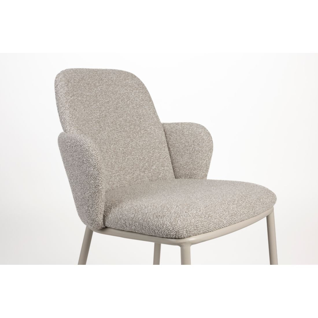 White Label Living Eetkamerstoel Jerrico Grijs Beige