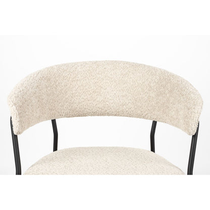 White Label Living Eetkamerstoel Zeri Zwart