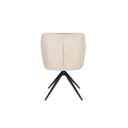 White Label Living Eetkamerstoel Daley Beige / Bruin