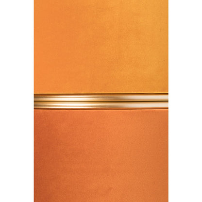 White Label Living Poef Bubbly Okergeel Oranje