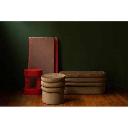 Dutchbone Poef Aditi Bruin