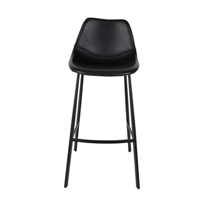 Dutchbone Barkruk Franky Zwart Hoog