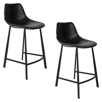 Dutchbone Barkruk Franky Zwart Medium