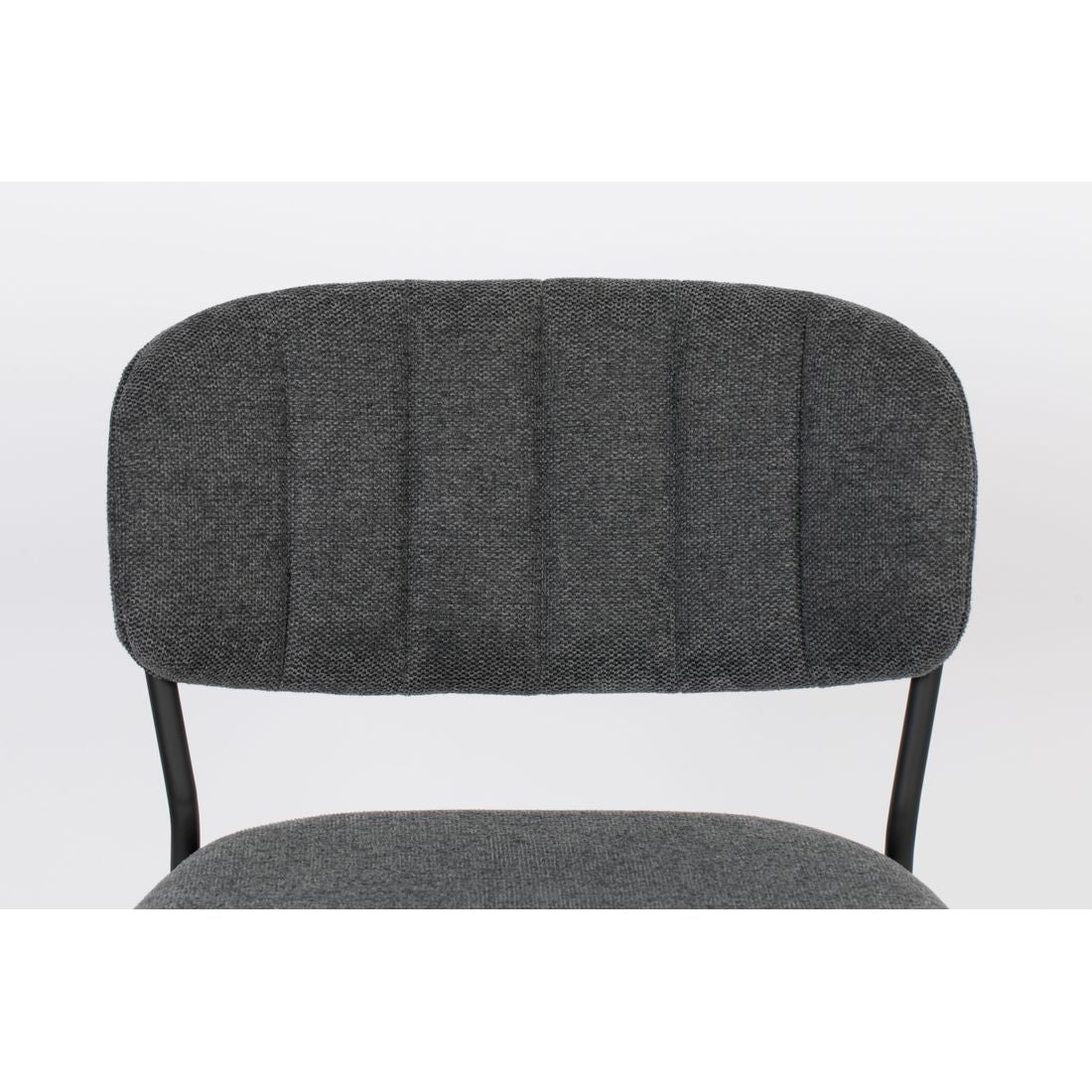 White Label Living Barkruk Jolien Zwart / Donkergrijs