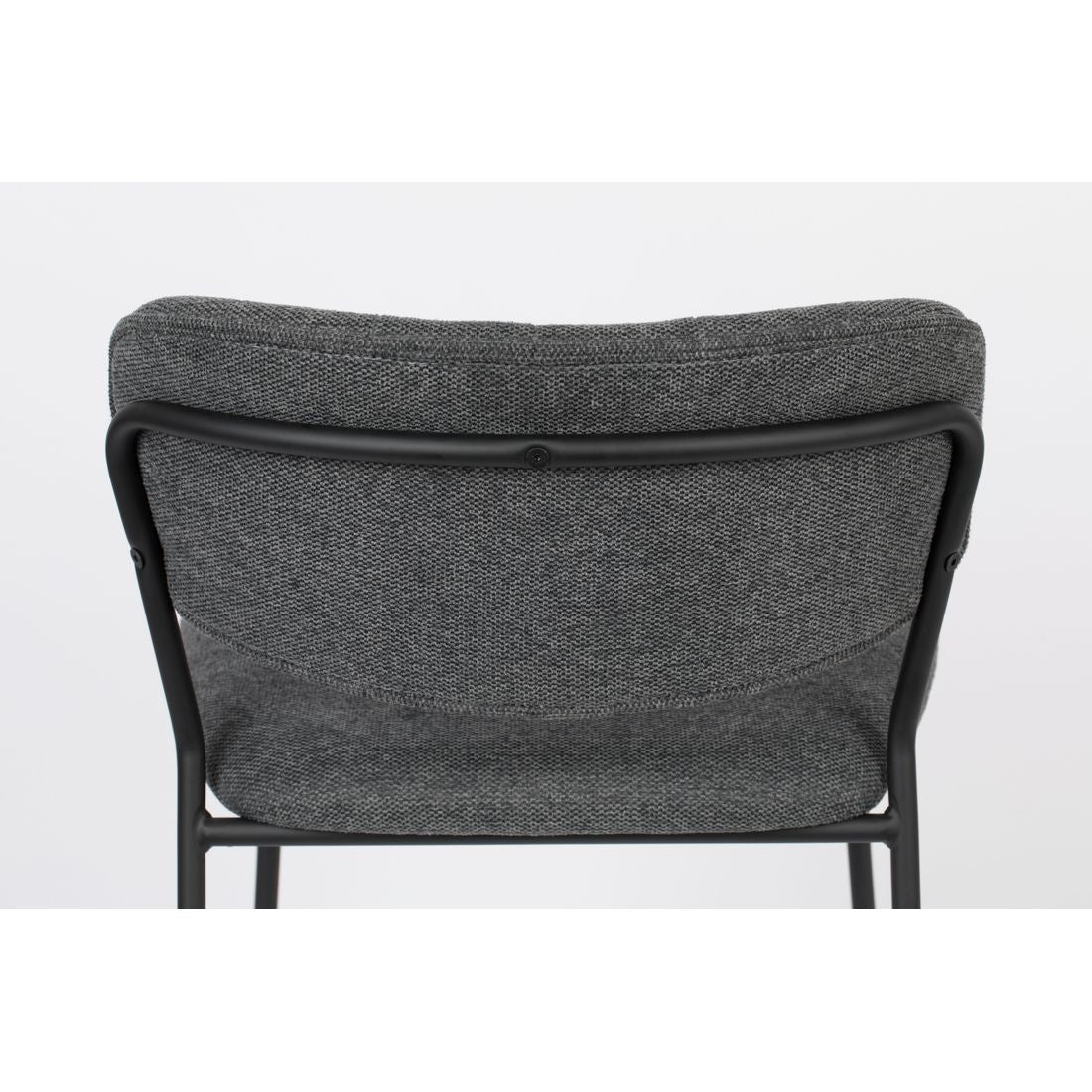 White Label Living Barkruk Jolien Zwart / Donkergrijs