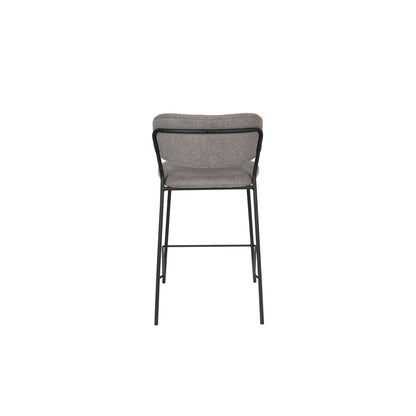 White Label Living Barkruk Jolien Zwart Grijs