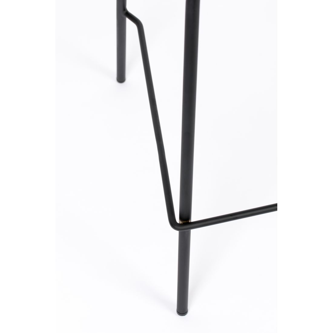 White Label Living Barkruk Jolien Zwart Grijs