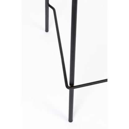 White Label Living Barkruk Jolien Zwart Grijs