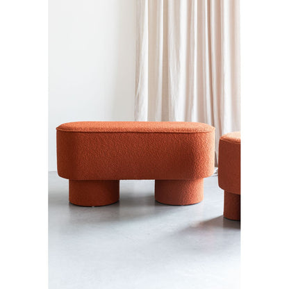 White Label Living Bankje Marcos Rood Bruin