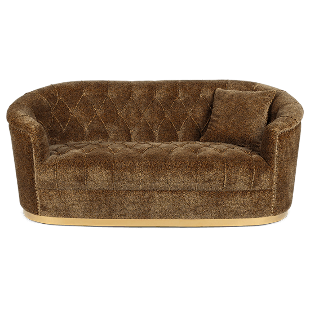 Bold Monkey Too Pretty To Sit On Panter 2-zits Bank – Fluweel – Bruin – Panterprint
