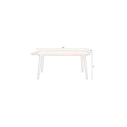 Dutchbone Eettafel Clover 165x90cm Walnoot