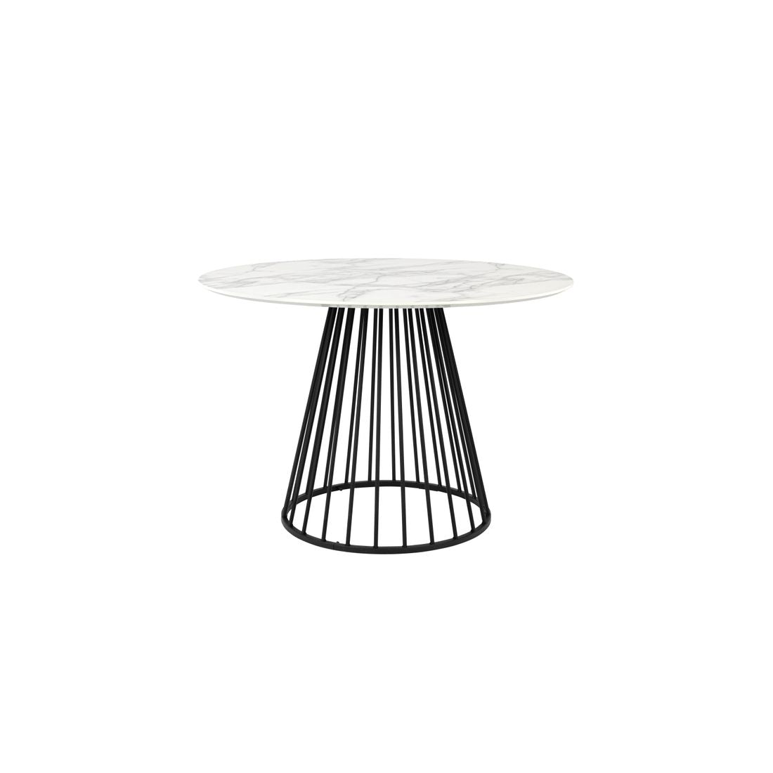 White Label Living Eettafel Floris Rond 100cm Marmerlook