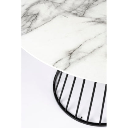 White Label Living Eettafel Floris Rond 100cm Marmerlook