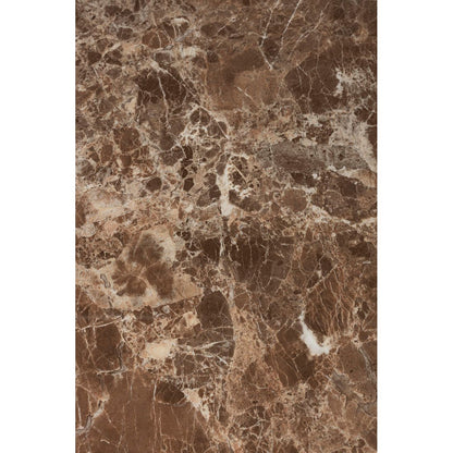 White Label Living Eettafel Maru Rond 110cm Bruin Marmerlook