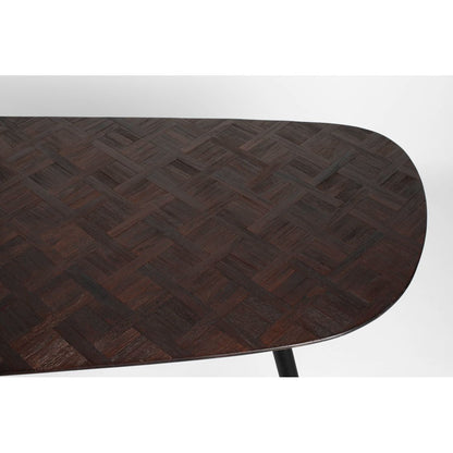 White Label Living Eettafel Webster 180x95cm Bruin