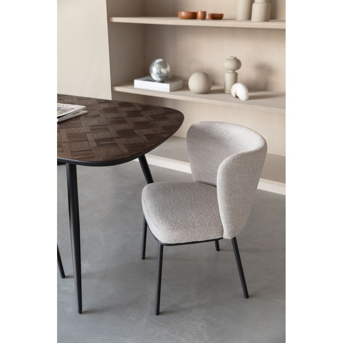 White Label Living Eettafel Webster 180x95cm Bruin