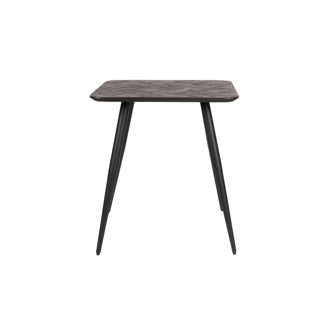 White Label Living Eettafel Webster 70x70cm Bruin