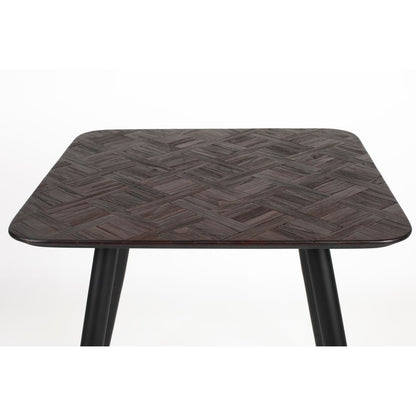 White Label Living Eettafel Webster 70x70cm Bruin