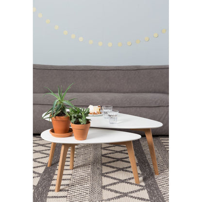White Label Living Salontafel Drop Wit (Set van 2)