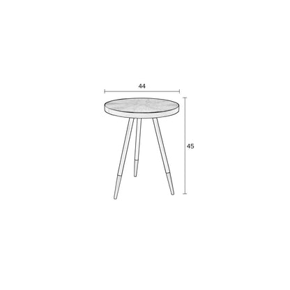 White Label Living Bijzettafel Denise Walnoot