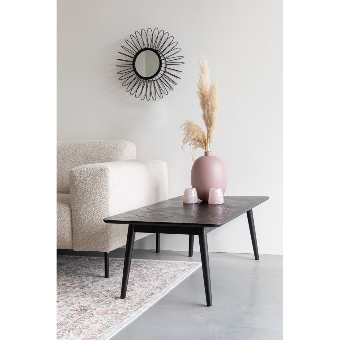 White Label Living Salontafel Fabio 120x60cm Zwart