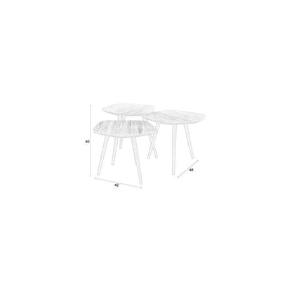 White Label Living Salontafel Cuties (Set van 3)