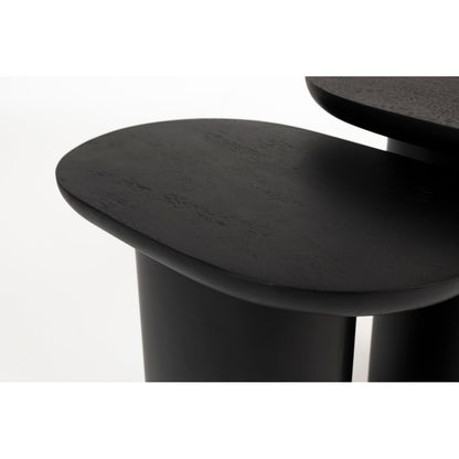 White Label Living Bijzettafel Bela Zwart (Set van 2)