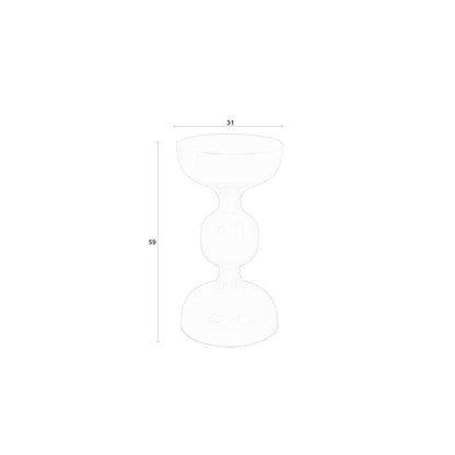 White Label Living Bijzettafel Lars Wit