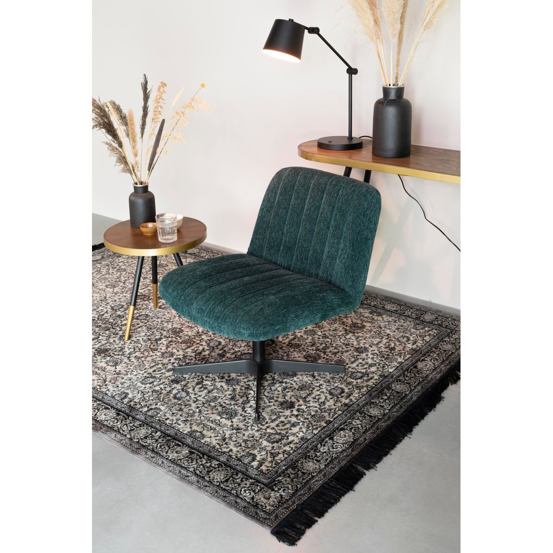 White Label Living Wandtafel Denise Walnoot