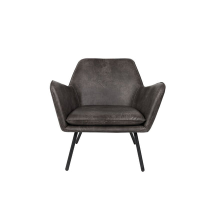 White Label Living Fauteuil Bon Donkergrijs