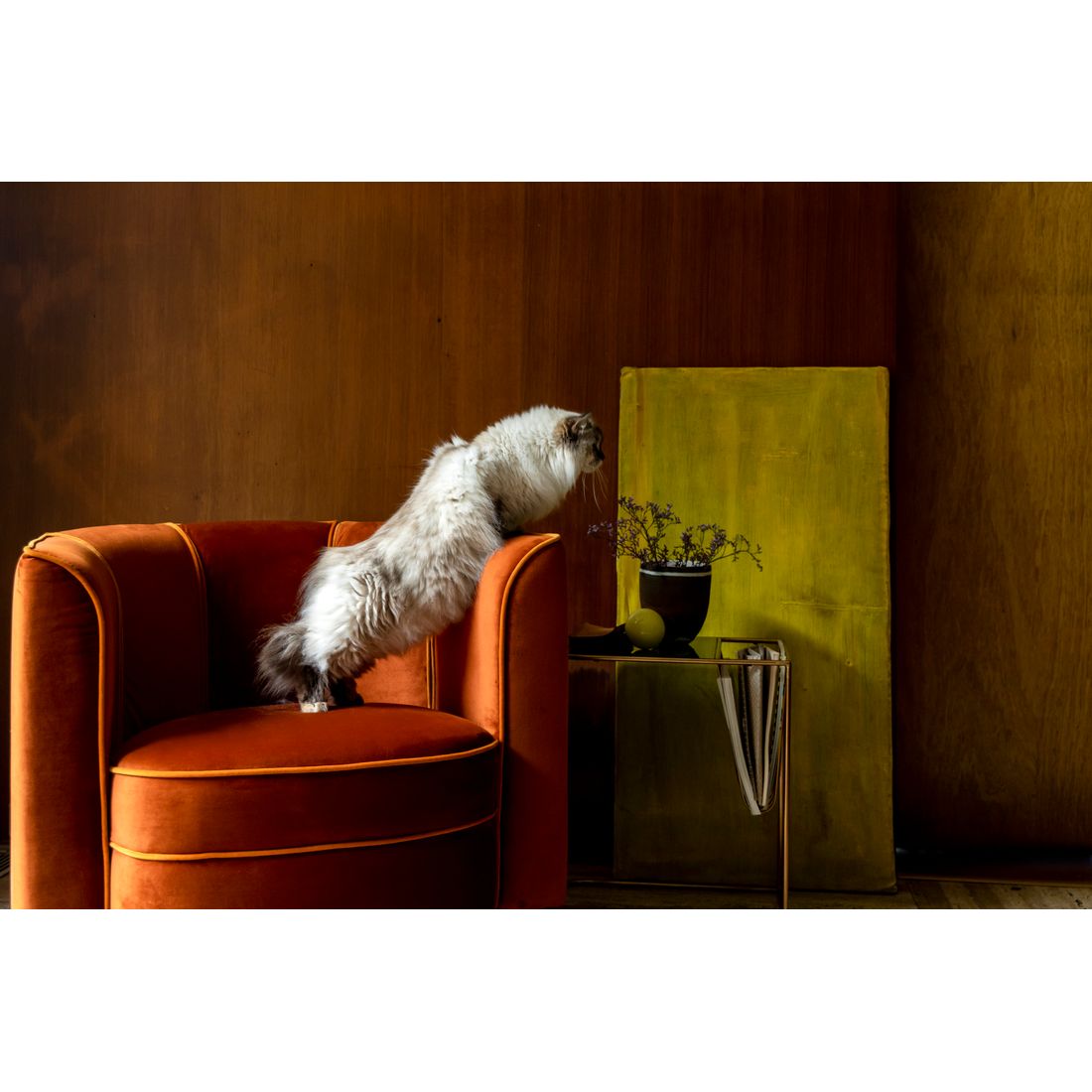 Dutchbone Fauteuil Flower Oranje