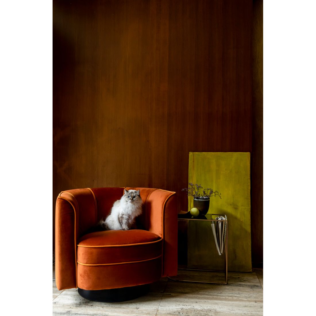 Dutchbone Fauteuil Flower Oranje