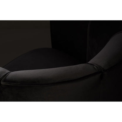 Dutchbone Fauteuil Flower Zwart