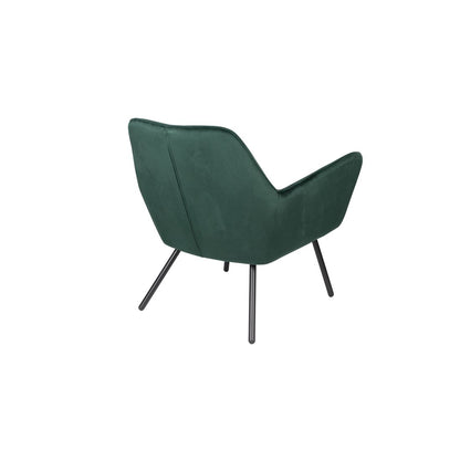 White Label Living Fauteuil Bon Velvet Groen