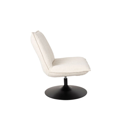 White Label Living Fauteuil Jax Wit Bouclé