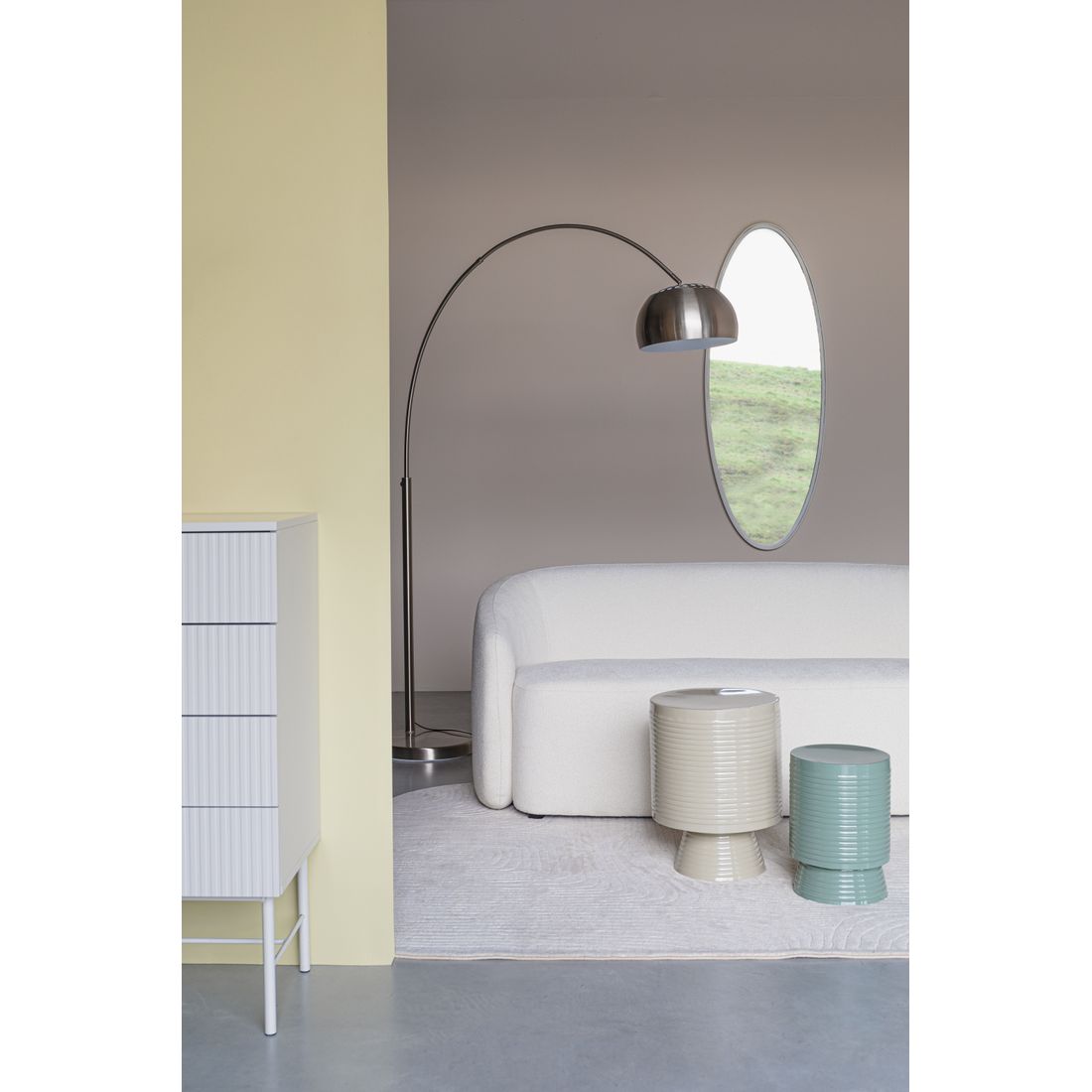 White Label Living 2.5-zits Bank Len Wit