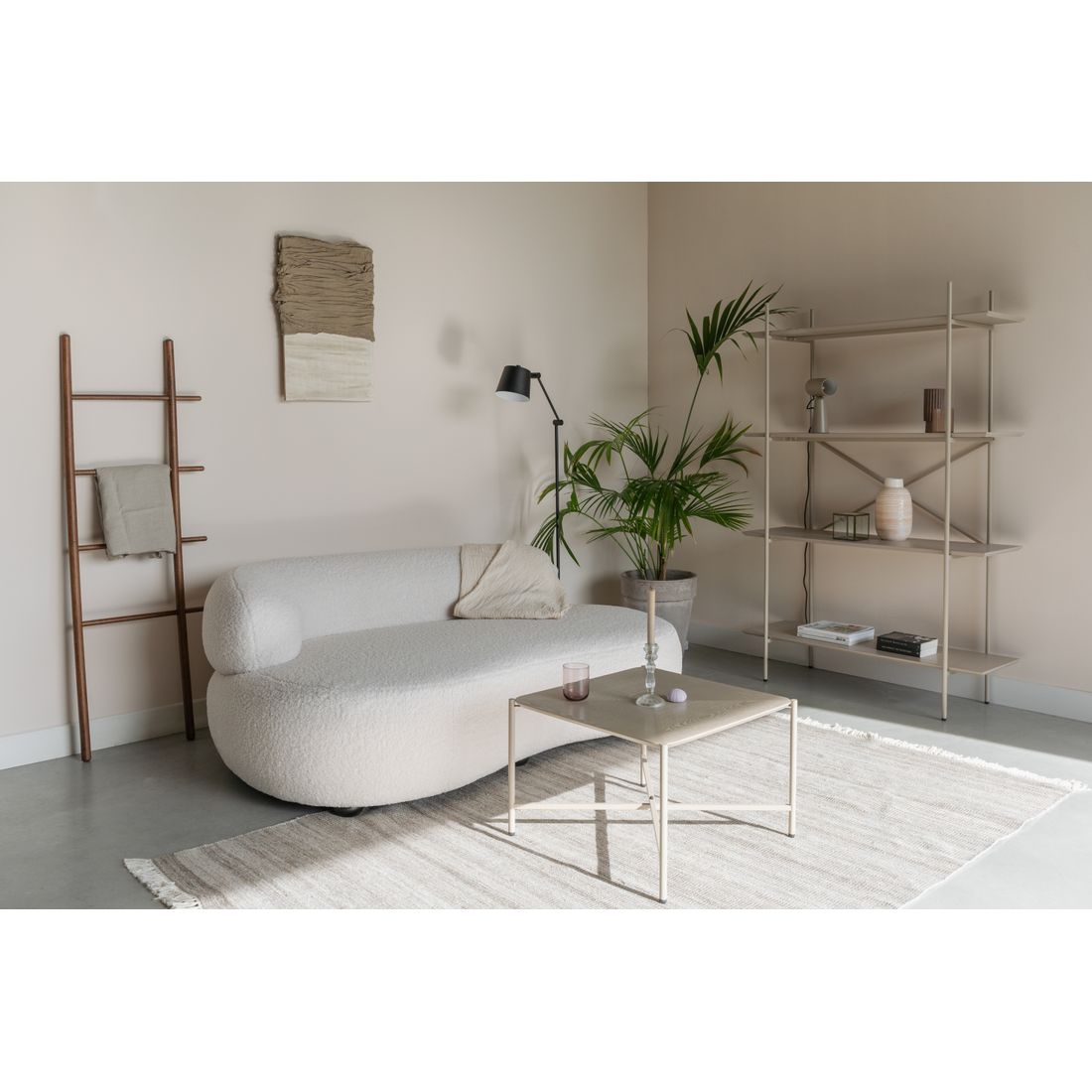 White Label Living 2.5-zits Bank Noxx Teddy Wit