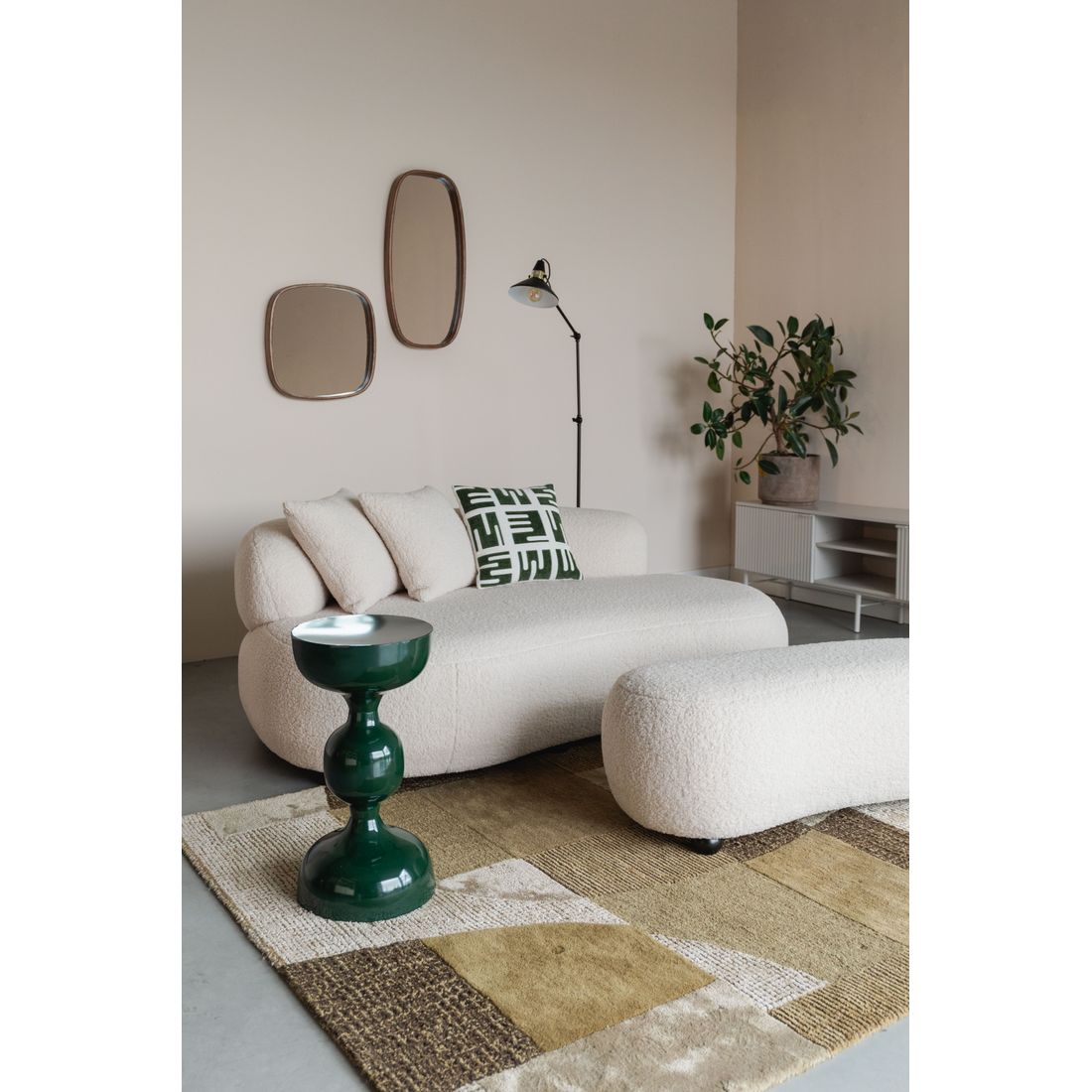 White Label Living Hocker Noxx Teddy Wit