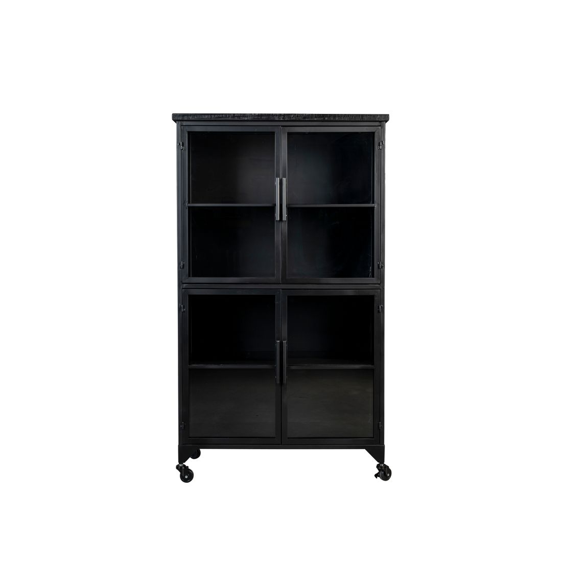 White Label Living Vitrinekast Ferre Zwart