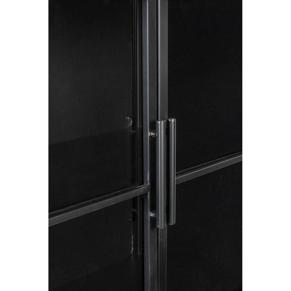 White Label Living Vitrinekast Ferre Zwart