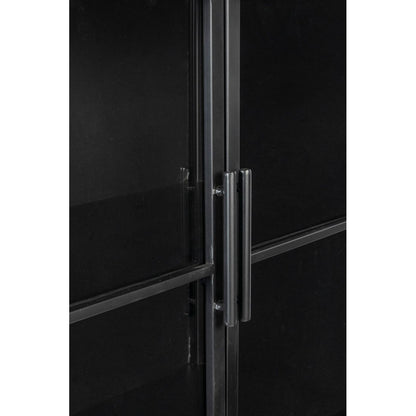 White Label Living Vitrinekast Ferre Zwart