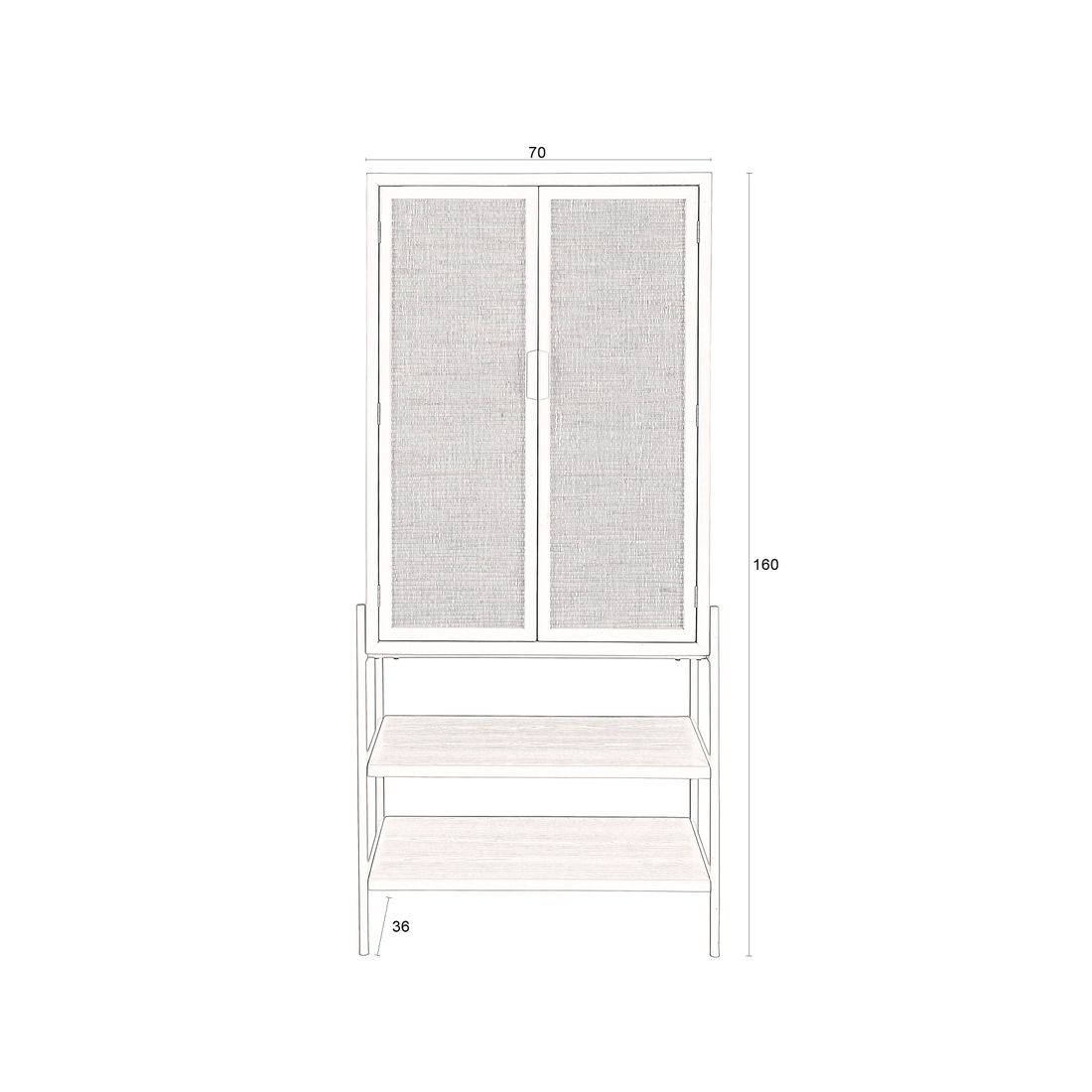 Dutchbone Opbergkast Yasu Zwart